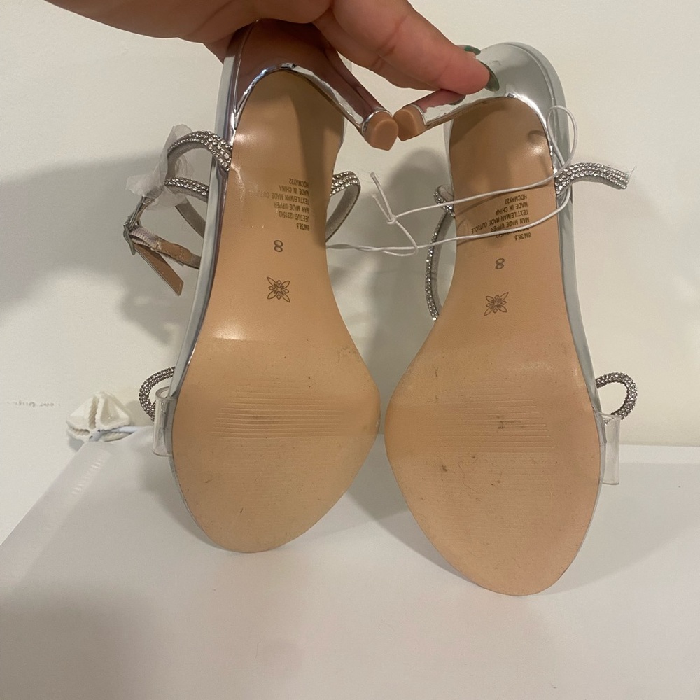 BCBG Generation Clear Rhinestone Open-Toe Sandals - Picture 6 of 8